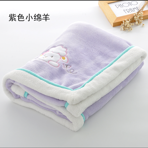 100% poliéster 2 capas invierno grueso cálido franela polar Sherpa tejido patrón de dibujos animados Manta - Product Image 6
