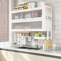 Égouttoir à vaisselle pour évier, organisateur de rangement de cuisine, support de comptoir pour assiettes, pieds à ventouse, porte-ustensiles, résistant à l'eau, facile à utiliser