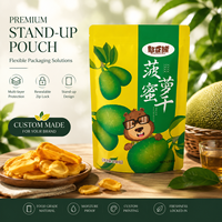 Sachets à fermeture éclair verticaux haut de gamme 2026, imprimés en héliogravure, pour fruits secs, sacs en plastique de qualité alimentaire, résistants à l'humidité, faible MOQ