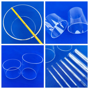 <span class=keywords><strong>Tube</strong></span> <span class=keywords><strong>en</strong></span> quartz de grand <span class=keywords><strong>diamètre</strong></span> personnalisé GLS, <span class=keywords><strong>tube</strong></span> <span class=keywords><strong>en</strong></span> <span class=keywords><strong>verre</strong></span> de quartz industriel poli à haute pureté pour semi-conducteurs - Product Image 1
