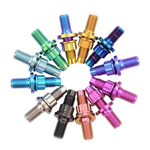 Titanium Alloy Metric <b>Flange</b> <b>Bolt</b> 12-Angle M8X45 Modified Car Wheel Hub Screw Point Racing <b>Bolts</b> Gr5 10mm Cap - Product Image 2