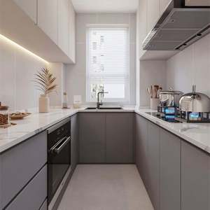 High-Quality Modular U-Shaped Kitchen <b>Cabinets</b> for <b>Small</b> Dutch Apartments with Soft-Close Hinges - Product Image 1