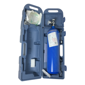 Cilindro de Oxígeno Médico Portátil de 2L 4L, Tanque de Gas Azul de Acero sin Costuras Pequeño para Hospital - Product Image 1