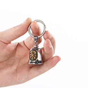 จี้กางเขนแบบสั่งทำได้ พร้อมเข็มทิศสไตล์ไวกิ้งโบราณ ประดับด้วยรูน  ทำจากสแตนเลส ใช้เป็นพวงกุญแจได้ - Product Image 4