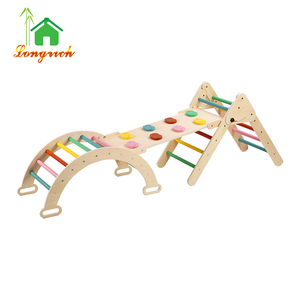 Structure d'escalade en bois <span class=keywords><strong>Longrich</strong></span> Montessori pour tout-petits, arche et triangle de Pickler, adapté aux bébés - Product Image 1