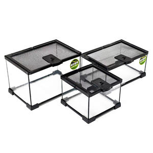 Maßgefertigtes Reptilien-Terrarium & <span class=keywords><strong>Vivarium</strong></span> Schwarzes Gehäuse mit Superweiß-Glasseiten Hohe Transparenz - Product Image 1