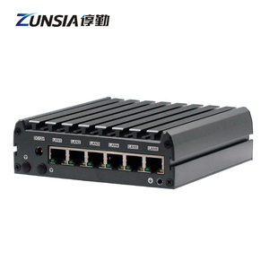 Zunsia Celeron J1900 <span class=keywords><strong>Atom</strong></span> E3845 Pfsense pare-feu Mini PC 6 2.5G Lan 1 * COM RS232 DDR3 8GB routeur industriel sans ventilateur Nano Mini PC - Product Image 1