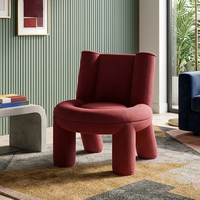 Fauteuil d'appoint inclinable au design créatif Memphis, structure en fibre de verre, chaise de loisirs individuelle rembourrée pour salon, bureau à domicile, villa