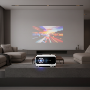 Projecteur LCD LED XS97 PFX9 1080P 900 ANSI avec haut-parleurs stéréo intégrés, prêt pour le cinéma, portable, service personnalisé, système d'exploitation Linux, écran TFT 5 pouces - Product Image 1