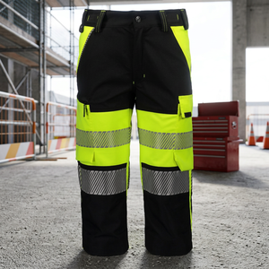 Shorts de sécurité haute visibilité ANSI Classe 2 pour hommes et femmes, avec LED clignotantes, respirants, imperméables, en polyester, logo personnalisé, pour la construction et la route - Product Image 3