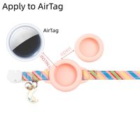 Collier de suivi AirTag pour chat coloré, collier lumineux pour chien, anneau de cou lumineux, lumière nocturne, collier anti-perte pour animaux de compagnie