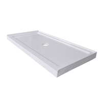 Kit de douche moderne en acrylique antidérapant de marque Domo, modèle européen rectangulaire, avec base de douche et bac, modèle hôtelier DMA-6032 1