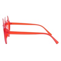 Lunettes de soleil vintage en forme de cœur avec cornes de démon européennes et américaines pour femmes, protection UV estivale, lunettes de soleil tendance
