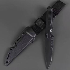 Couteaux tactiques d'extérieur en caoutchouc imitation baïonnette - Couteau de poche léger en ABS avec étui pour le camping, la randonnée et la nature sauvage - Product Image 2
