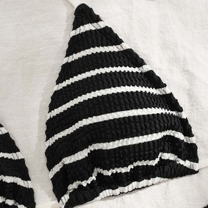 당일 배송 섹시 솔리드 커버 업 반바지 삼각형 브라 스트라이프 Tankini 3 피스 수영복 비치웨어 수영복 여성 수영복 - Product Image 4