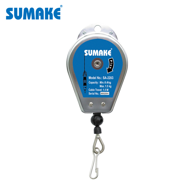 SUMAKE OEM Customizable High Standards Spring Balancer (0.6-1.5KG) 1.4M Cable Travel Steel/Nylon Rope (2.5mm) 1 Year Hand Tools