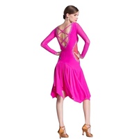 LP-1805 Haute Qualité Pas Cher Femmes Filles De Danse Latine Pratique Offre Spéciale Chaude Rose Danse Latine Pratique Robe Pour La Fête