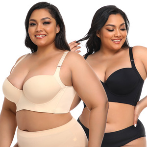 Soutien-gorge push-up sexy pour femmes grandes tailles, tendance <span class=keywords><strong>TikTok</strong></span>, sculptant et rehaussant la poitrine, rembourrage intégral, soutien dorsal réglable - Product Image 1