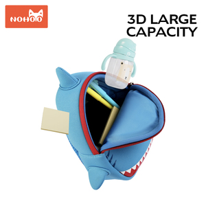 NOHOO zaino scuola impermeabile per bambini stile <span class=keywords><strong>squalo</strong></span> borsa sul petto <span class=keywords><strong>con</strong></span> chiusura a cerniera per i bambini di età 2-10 anni ragazzi e ragazze - Product Image 4