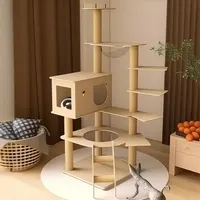 Étagères murales pour chat, distributeur de plaques épaissies, arbre à chat en bois massif