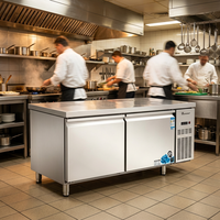 Réfrigérateur commercial sous comptoir de 1,2 m en acier inoxydable, table de travail réfrigérée, plan de travail réfrigéré sous comptoir