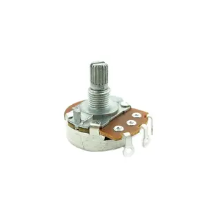 New Product 24MM Round Metal Shaft 1k 2k 5k 10k 20k 50k 100k 220k 500k 1M 2.2M Rotary Potentiometer for Guitar Parts