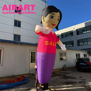 Decorazione pubblicitaria esterna gonfiabile arancione danza, gonfiabile aria ballerina ornamenti - Product Image 5
