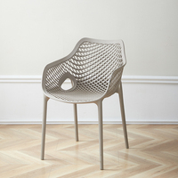 Chaises empilables en plastique PE PP HAOSI italiennes durables pour l'intérieur et l'extérieur, au design minimaliste, pour le jardin, la chambre, l'école