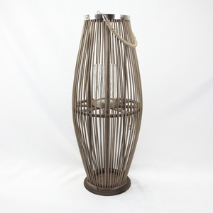 Lámpara de viento trenzada de bambú Vintage para decoración de exteriores, <span class=keywords><strong>candelabro</strong></span> de suelo a techo, ornamento, linterna de jardín de gran tamaño - Product Image 5