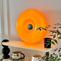 Lampe Nordique Moderne Donut en Verre, Lampe de Table Tactile Dimmable et Applique Murale pour Décoration Chambre Maison, Lampes de Table LED Champignon