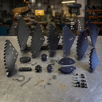 Lame de mélangeur horizontal TMR en alliage de carbure de tungstène, couteau en acier au manganèse à neuf crâmes de chrome-silicium, type fleur de prunier
