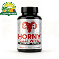 Complément alimentaire végétalien personnalisé à base de Horny Goat Weed et de Ginseng pour l'amélioration masculine, capsules pour la puissance et l'énergie