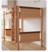 Lit superposé à deux étages en bois massif Offre Spéciale avec rangement en escalier pour chambre de garçon salon école ou hôpital