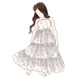 Custom Floor-length Skirt <strong>Dress</strong> Colorful Pattern Printed Summer <strong>Kids</strong> Baby Girls Shoulder Strap Maxi <strong>Dresses</strong> - Product Image 3