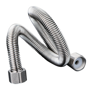 Tubo corrugado de acero inoxidable 304 de 1/2 pulgada, manguera flexible para suministro de agua para calentador de agua e inodoro - Product Image 1