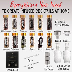 Home Bar DIY Juego de regalo para hombres Mujeres Kit de infusión de alcohol para Tequila Crea 750 Combos de sabor para aniversario Regalo de cumpleaños - Product Image 2