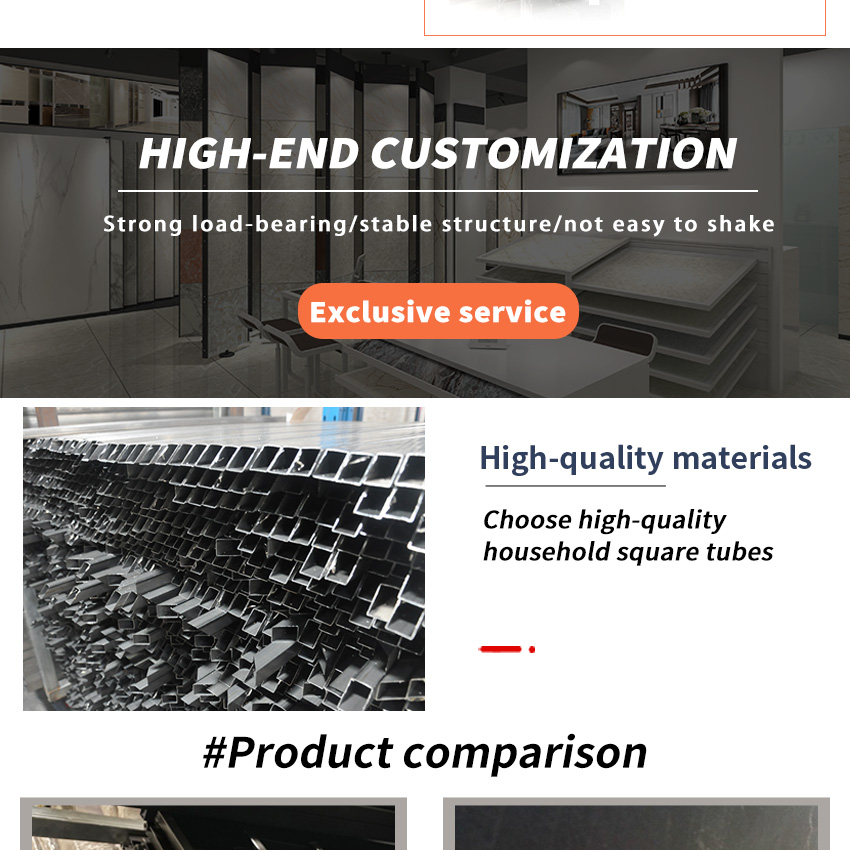 Tsianfan Slab Type Of Rail Rotating Stone Floor Display Stand Format Round Granite Panel Sample Rack Circular Slab Tile Display