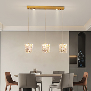 Modern Minimalist Crystal Chandelier Led Light Multi Head Round Pendant For Dining Room Home Lighting - Product Image 2
