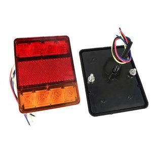 Kit luce posteriore a LED 24V 12V con luci di arresto e indicatori 3 in 1 per autocarri, rimorchi, roulotte, furgoni-auto e moto/ - Product Image 2