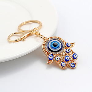 Acessórios de Bolsa Estilo Étnico: Chaveiros Turcos Olho Grego Azul Grande e Mão de Fátima <span class=keywords><strong>Hamsa</strong></span> para Mulheres e Meninas - Product Image 5
