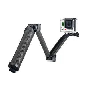 Toptan siyah katlanabilir el Selfie sopa Gopro Video kamera aksesuarları