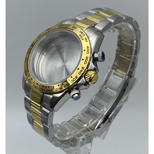 39mm 316L Stainless Steel <b>Watch</b> <b>Case</b> & Strap with Sapphire Crystal Compatible with VK63 Quartz Movement - Product Image 1