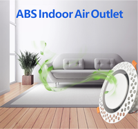 Diffuseur d'air minimaliste moderne encastré réglable de 100 mm pour système de ventilation CVC