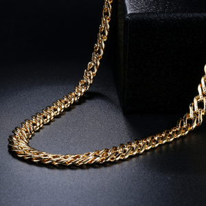 Cadena Cubana de Cobre de 6mm para Hombre, Collar de Compromiso, Chapado en Oro de 24K, Estilo Hip Hop, <span class=keywords><strong>Accesorios</strong></span> de Moda al <span class=keywords><strong>por</strong></span> Mayor - Product Image 3