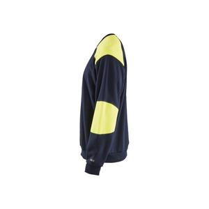 BLAKLADER - 345817628933M Sweat-shirt ignifuge Bleu marine/jaune-EAN 7330509726334 FLAME RESISTANT WORKWEAR - Product Image 5