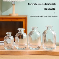 Bouteille diffuseur de parfum en verre de luxe, transparente, épaissie, haute esthétique, 50 ml, pour huiles essentielles, DIY, usage domestique, forme circulaire