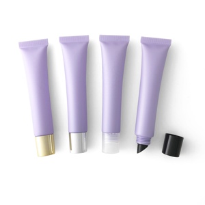 20g tubo di plastica opaco viola per la cura della pelle morbido imballaggio cosmetico sottovuoto testa pompa stampa 20ml capacità lucidalabbra rossetto - Product Image 2