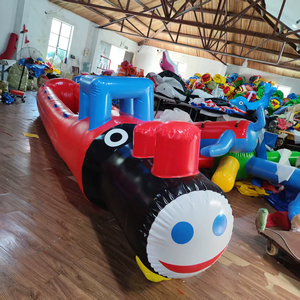 JUNAO Accessori per Eventi Sportivi Divertenti - Corpo Gonfiabile Treno <span class=keywords><strong>Thomas</strong></span> - PVC per Aula di Scuola Materna Smart, Facile da Montare, Espansione per Team Building - Product Image 4