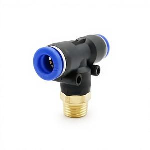 Conector Rápido Neumático en Forma de T PB Air, Conexión a Presión para Manguera/Tubo de 4-16 mm DE, Rosca Macho M5 1/8"-3/4" BSP, Marca YIIDNN, 6 Meses de Garantía - Product Image 2