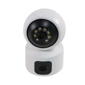 2024 4MP Dual Lens Wireless Surveillance Camera Remote Control Voice Intercom Night Vision